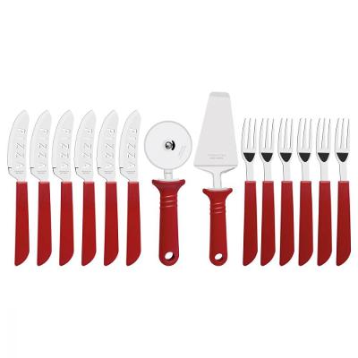 Kit para Pizza Tramontina em Aço Inox 14 Peças