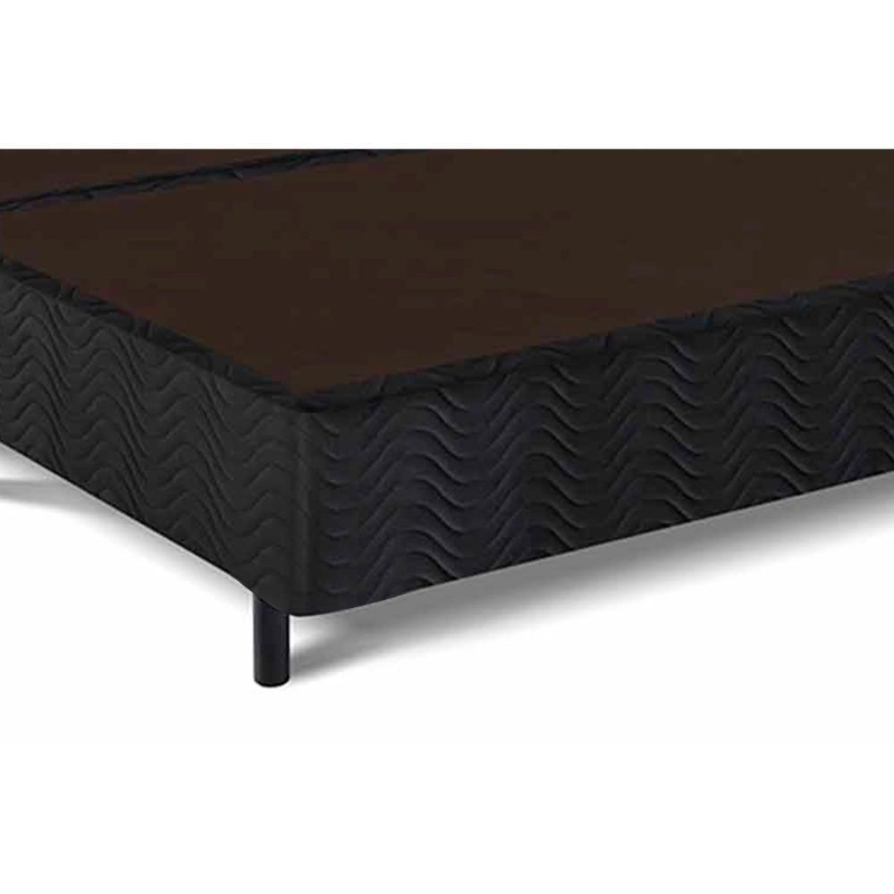 Cama Box Base Casal Universal Suede Black (138x188x20) - Costa Rica - 3