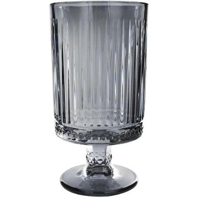 Vaso Decorativo Esplendor 10X18,7CM em Vidro com Acabamento Sofisticado Cinza