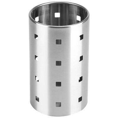 Suporte Organizador de Utensílios 9052 em Aço Inox Vazado para Bancada de Cozinha Ke Home