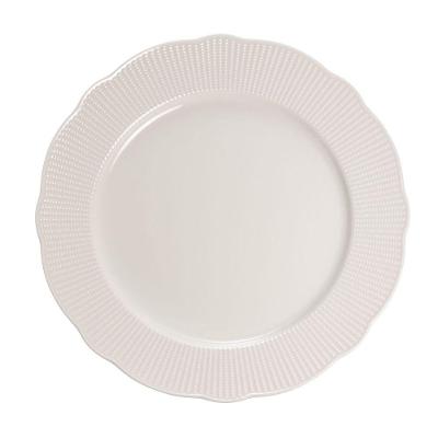 Prato Raso Perle Em Porcelana Branca 27cm L’hermitage