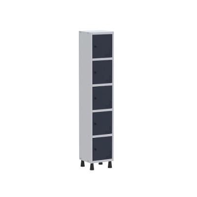 Roupeiro Aço Linha Light 5 Portas - Gr301-5 Cinza-azul Delrei