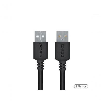 Cabo de Dados USB a 2.0 PUAM2-2 Macho para 2M Cobre Puro 28AWG Pcyes