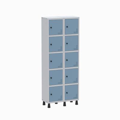 Roupeiro Aço Linha Light 10 Portas - Gr302-10 Cinza-azul Dali