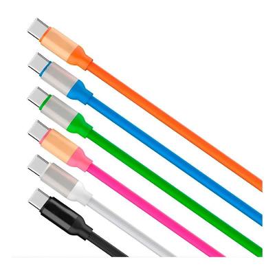 Cabo Carregador Usb C Colorido Silicone Telefone Carregamento Azul