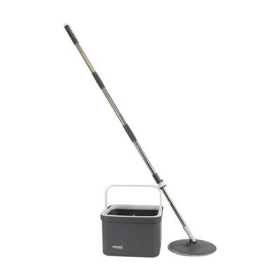Mop Rotatório Com Balde Compacto Quadrado Cinza-branco Sistema Inteligente