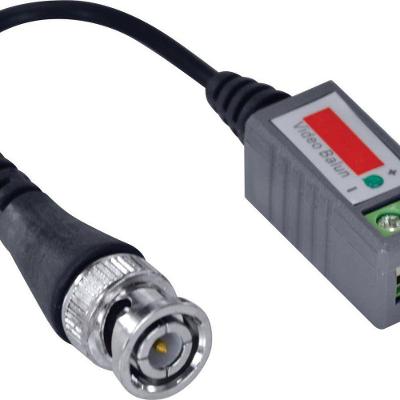 Video Balun Passivo com Extensão Par para Câmeras de CFTV com Conexão BNC Macho para Segurança