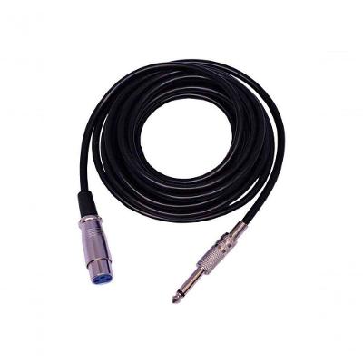 Cabo de Microfone C-065 P10 Macho X Cannon Fêmea Profissional 5M Preto Evus
