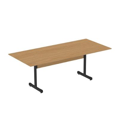 Mesa De Reunião 200cm Para Escritório Com Pés Tubulares Em Aço Linha P15