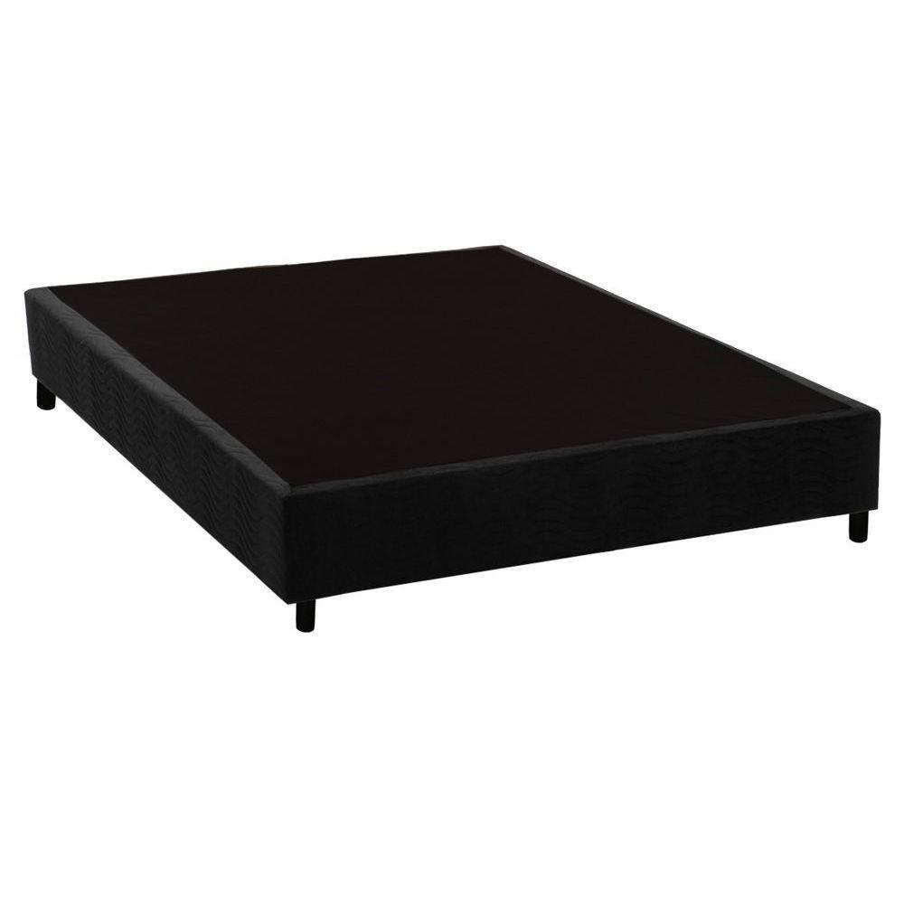Cama Box Base Viúva Universal Suede Black (128x188x20) - Costa Rica - 1