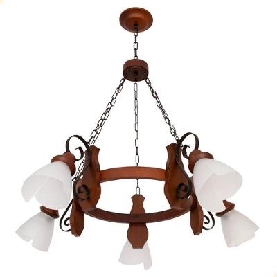 Lustre Muller Country 5 Lâmpadas Envelhecido 945e