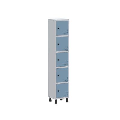 Roupeiro Aço Linha Light 5 Portas - Gr301-5 Cinza-azul Dali