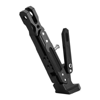 Descanso Lateral para Motocicleta Esportivo Regulável Preto 19-25 cm em Liga de Alumínio T6063 OEM