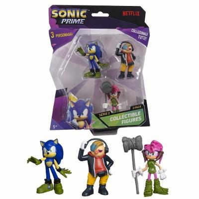Kit 3 Bonecos Col 6,5cm Sonic, Dr. Don't E Thorn Rose