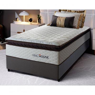 Cama Box Espuma San Diego Solteiro 88x188 Branco King House