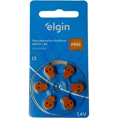 Bateria Para Aparelho Auditivo Elgin 13 1.4v - 06 Unidades