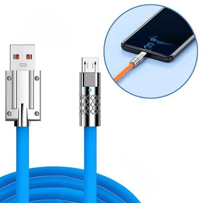 Cabo Carregador Micro Usb Turbo 5a Rápido Alumínio 1 Metro Branco