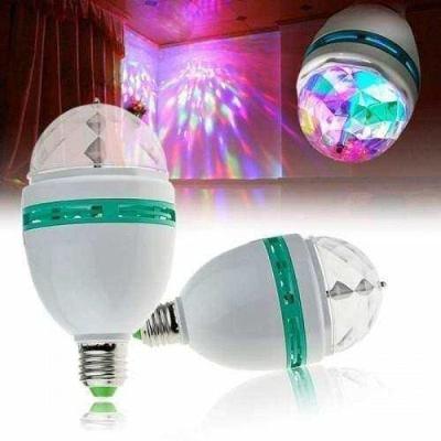 Lampada Bola Maluca Globo De Luz Giratoria - Lâmpada Giratória Bivolt Com Efeitos De Luz