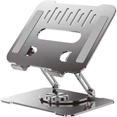 Suporte Para Notebook Ajustável Base Giratória 360o Apoio Dobrável Laptop Até 17 Polegadas Resistente Estável Ergonômico
