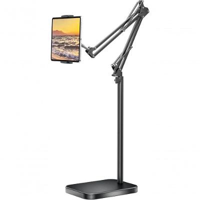 Suporte De Chão Para Tablet Com Base Estável De 5 Kg - Suporte Giratório De Braço Elástico De Altura Ajustável, Compatív