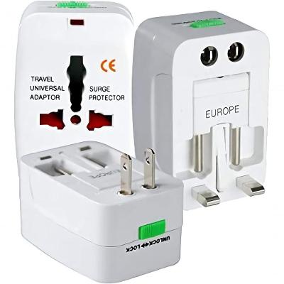 Adaptador De Tomada Universal Para Viagem Padrão Internacional Europa Uk Asia Eua Jp Au Eu Europeu 3 Pinos Mais De 150 P