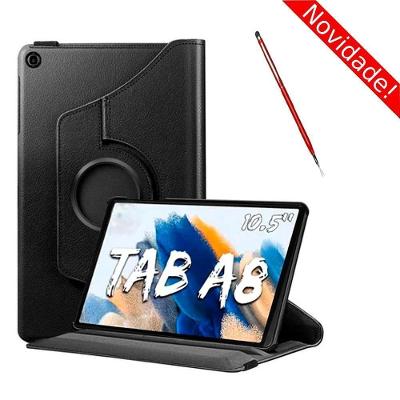 Capa Case Giratória Inclinável Para Tablet Samsung Galaxy Tab A8 T290 T295 + Película De Vidro + Caneta Touch