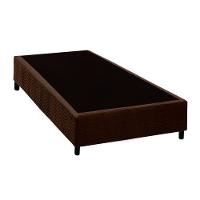 Cama Box Base Solteiro Universal Suede Brown (88x188x20) - Costa Rica - 1