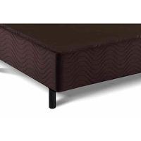 Cama Box Base Solteiro Universal Suede Brown (88x188x20) - Costa Rica - 4