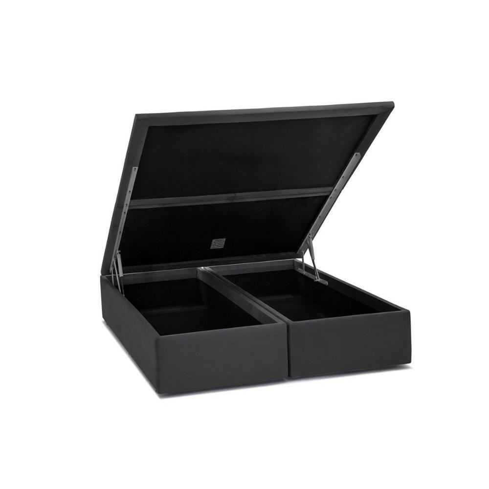 Cama Box Baú Queen Universal Suede Gray (158x198x35) - Ortobom - 1