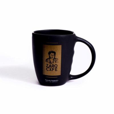 Caneca Zaro Café Preta 120ML em Cerâmica com Design Minimalista para Café
