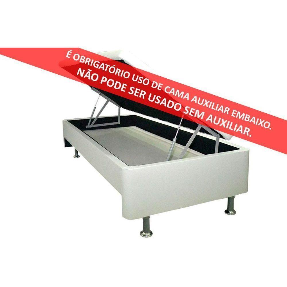 Cama Box Baú c/Auxiliar Solteiro Universal Courano White   (88x188) - Ortobom - 9