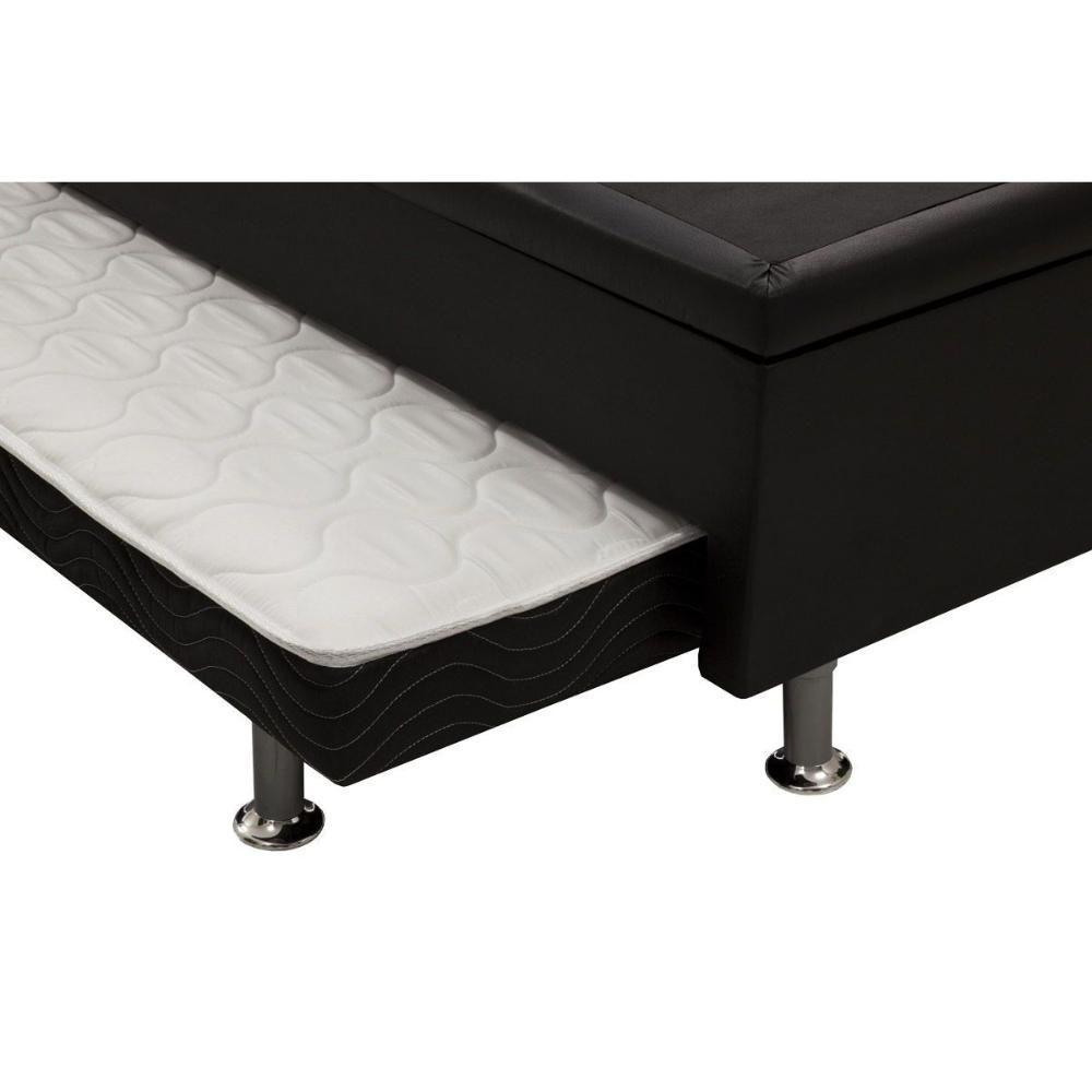 Cama Box Baú c/Auxiliar Solteiro Universal Courano Nero Black (88x188) - Ortobom - 3