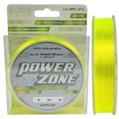 Linha de Pesca Monofilamento Power Zone 0,20MM 300M 10LB 4,53KG Verde Maruri Fishing