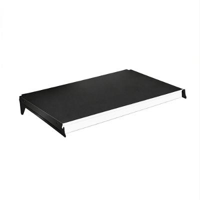Bandeja Prateleira 40x91 Para Gôndolas New Plus Preta Com Porta Etiquetas Branco - Sa Gôndolas
