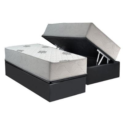 Cama Box Baú Solteiro Comfort com Colchão Ortopédico Espuma Cinza a Costa Rica