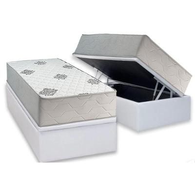 Cama Box com Baú Solteiro Comfort Premium Ortopédico Espuma Branco a Costa Rica