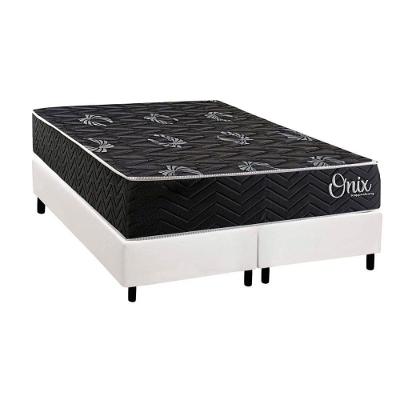 Cama Box com Colchão Queen Kappesberg D28 Onix Ortopédico Pillow Top Branco
