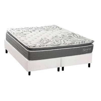 Cama Box King Kappesberg Serene + Base Costa Rica Corano White Molas Ensacadas Branco