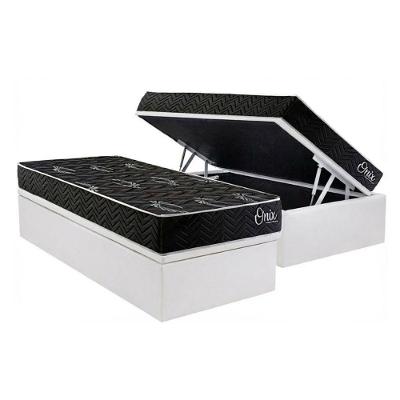 Cama Box com Baú Solteiro Ortopédico Onix com Colchão Anatômico Branco Kappesberg