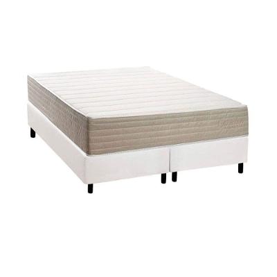 Cama Box com Colchão Queen Carmine + Base Crc Corano White Ortopédico D33 Branco Kappesberg