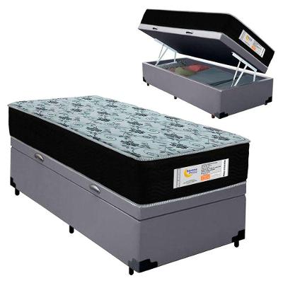 Cama Box Baú Solteiro Sonnolux Sintético com Colchão Molas Ensacadas Branco Sereneprime