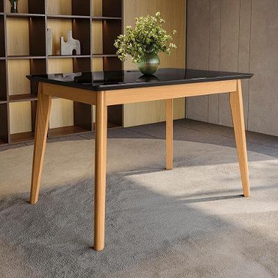Mesa De Jantar Em Madeira Maciça Kappesberg Canela-preto Fosco 120cm