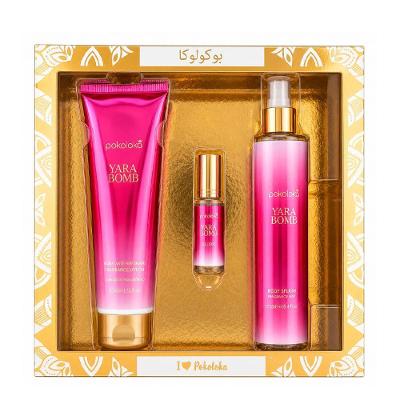 Kit Pokoloka Luxury Elixir Yara Bomb - Hidratante 240ml + Body Splash 250ml + Perfume 15ml
