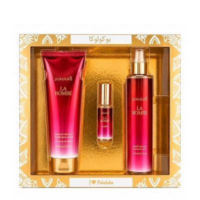 Kit Pokoloka Luxury Elixir La Bombe - Hidratante 240ml + Body Splash 250ml + Perfume 15ml