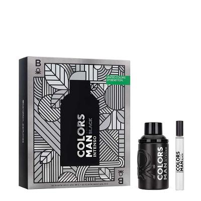 Kit Benetton United Colors Man Black Intenso - Edt 100ml + Deo 10ml
