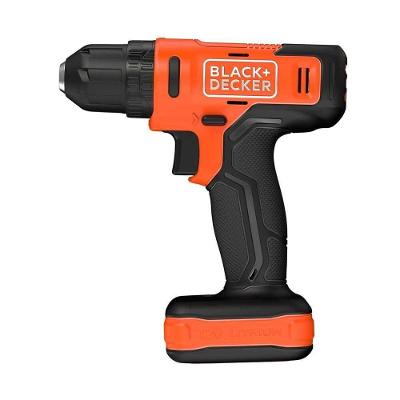Furadeira Parafusadeira A Bateria Black+decker Bcd712vhd-br 12 V 1,5 Ah Com Impacto Luz Led E