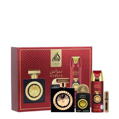 Kit Lattafa Nebras Unissex - Edp 100ml + 20ml + Deo 200ml