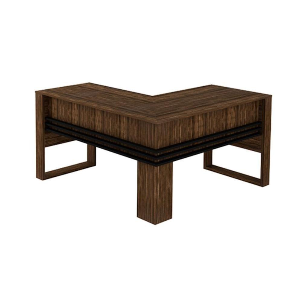 Mesa de Escritório ME4145 Nogal/Preto - Tecno Mobili - 1