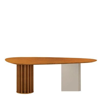 Mesa De Jantar Belle 200x100 Orgânica Cinamomo Off White - Leifer