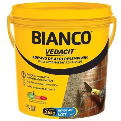 Adesivo para Argamassa e Chapisco Bianco 3,6kg para Aderência em Substratos Diversos Vedacit